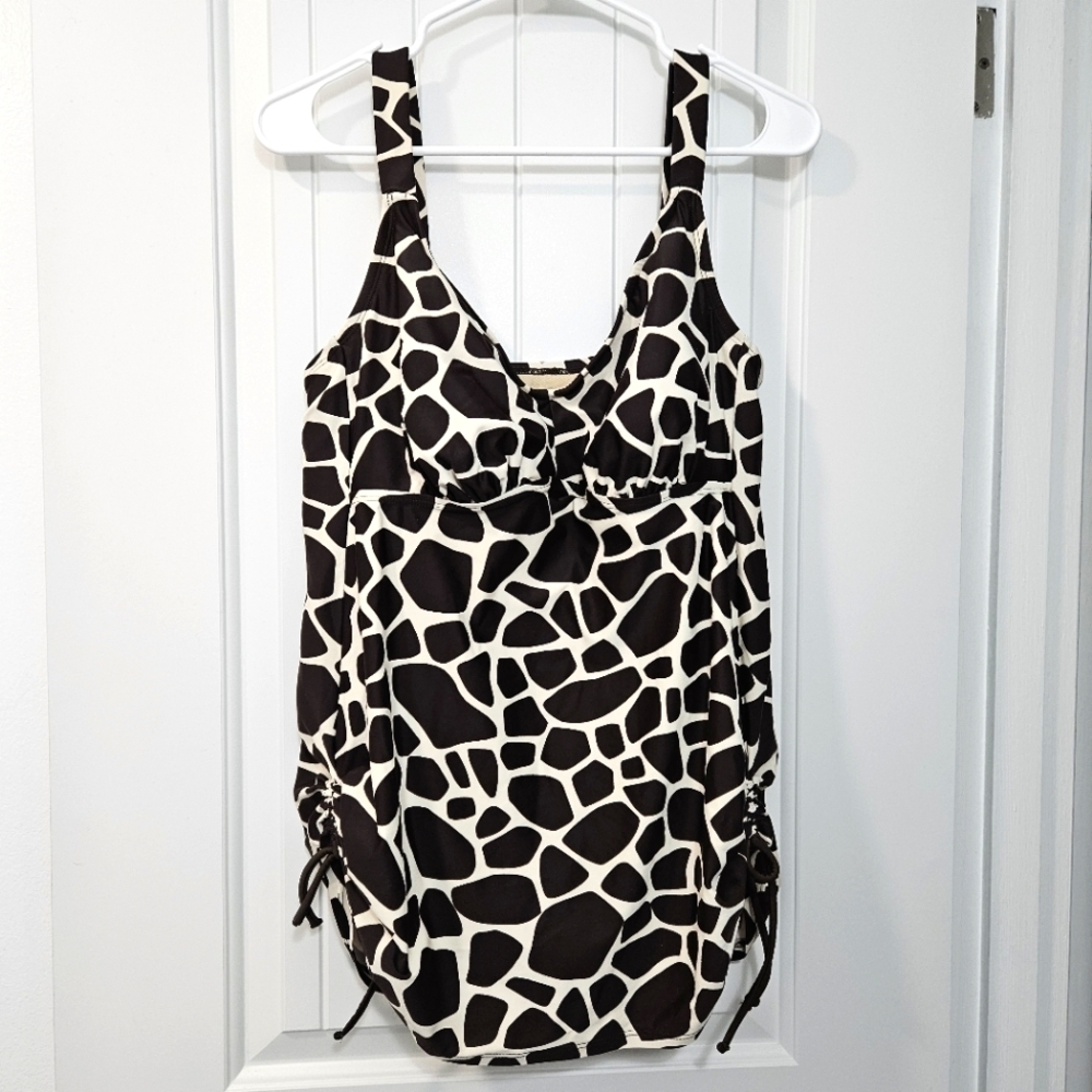 Merona Giraffe Print One Piece Swimsuit Plus Size 18 - Picture 1 of 7